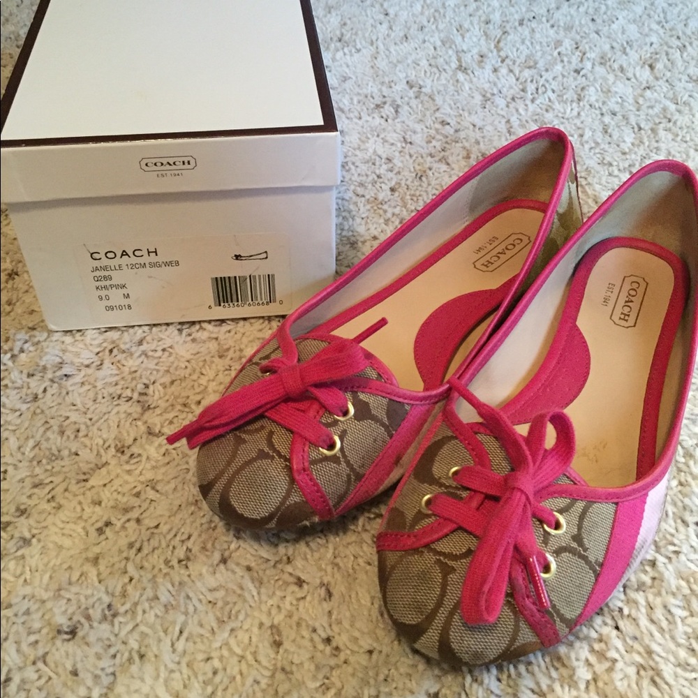 Coach Pink Flats